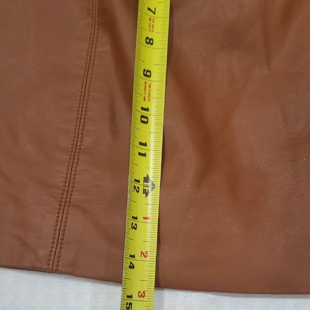 Free People Tan Brown  Mini Skirt with Zipper Detail - Picture 5 of 10